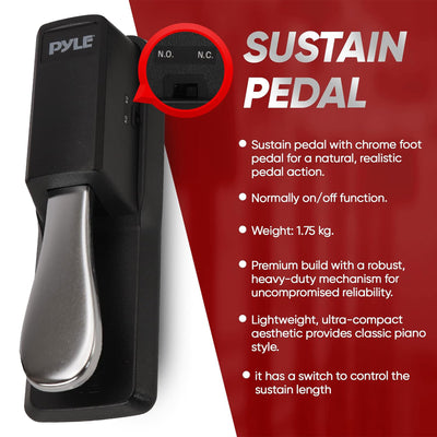 Pyle 61 Keys 2 in 1 Electronic Keyboard w/ Stool, Sustain Pedal & Headset (Used) - VMInnovations