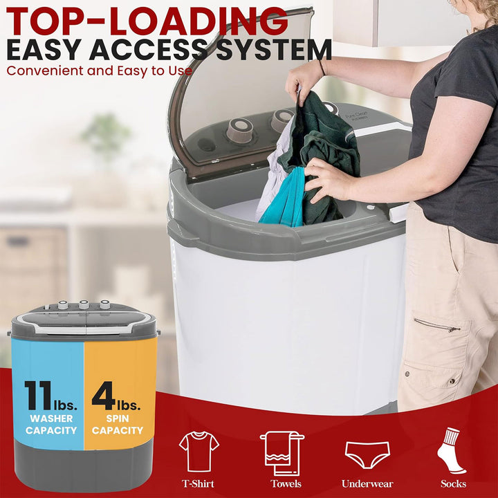 Pyle Pure Clean 110 Volt 2 in 1 Compact and Portable Washer and Dryer (Open Box)