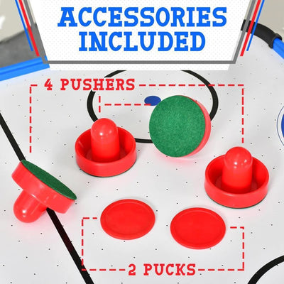 SereneLife 12 Volt Motor 58 Inch Air Hockey Game Table w/Digital LED Scoreboard