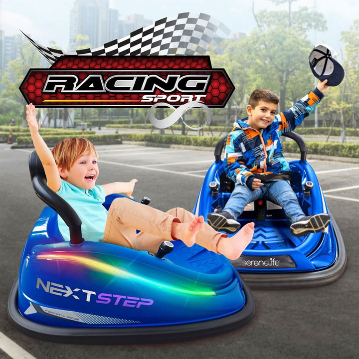 Serenelife 360 Degree Spinning Bumper Car Belt & Controls, Blue (Open Box) - VMInnovations