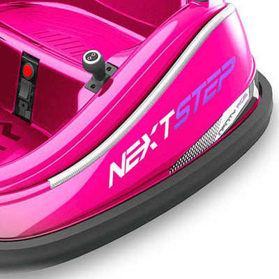 Serenelife 360 Degree Spinning Bumper Car w/Adjustable Belt & Controls, Pink