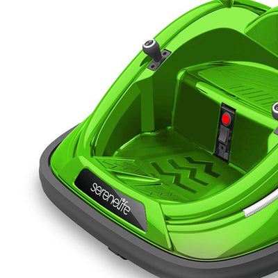 Serenelife 360 Degree Spinning Bumper Car w/Adjustable Belt & Controls, Green - VMInnovations