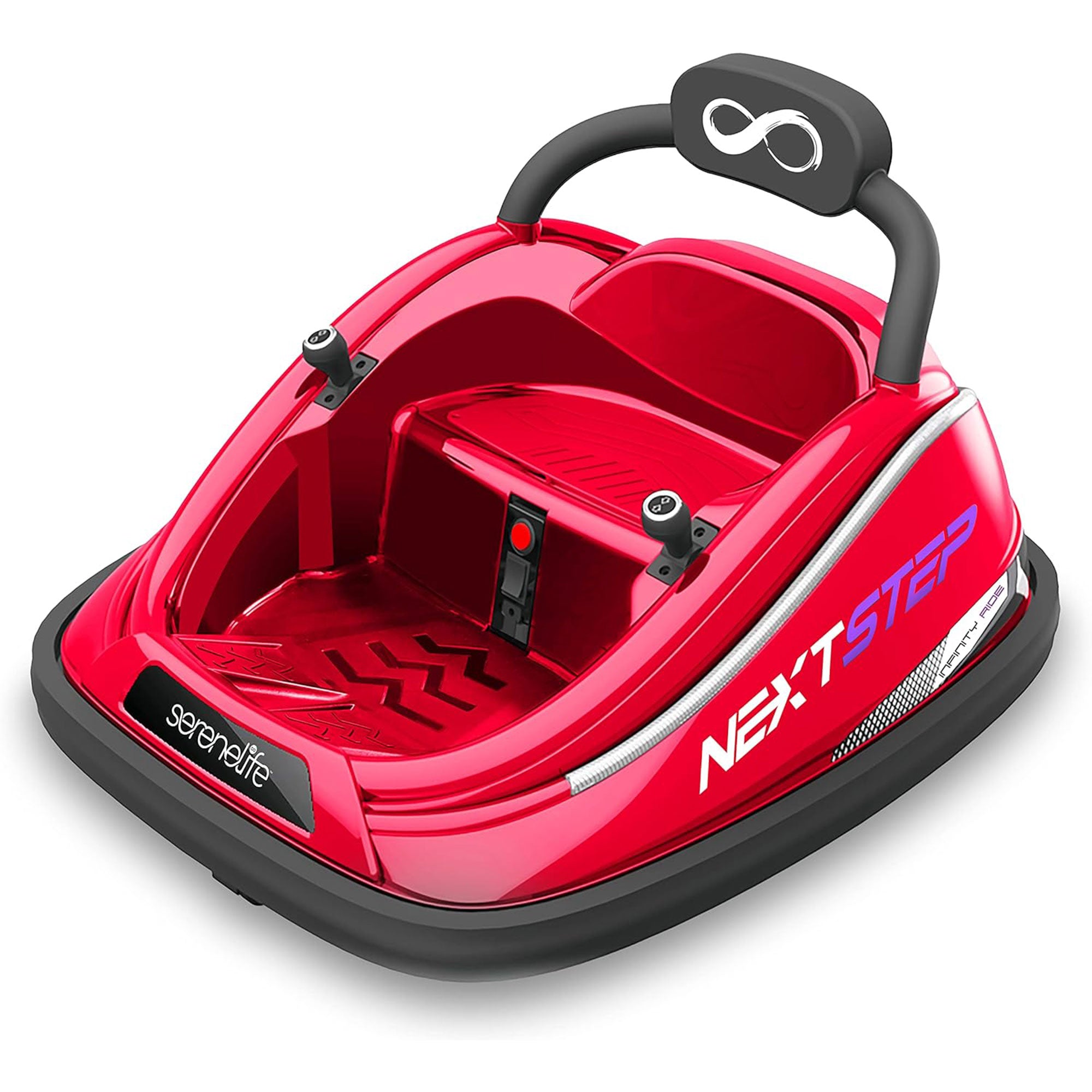 Serenelife 360 Degree Spinning Bumper Car w/Adjustable Belt & Controls, Red - VMInnovations