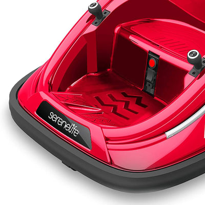 Serenelife 360 Degree Spinning Bumper Car w/Adjustable Belt & Controls, Red