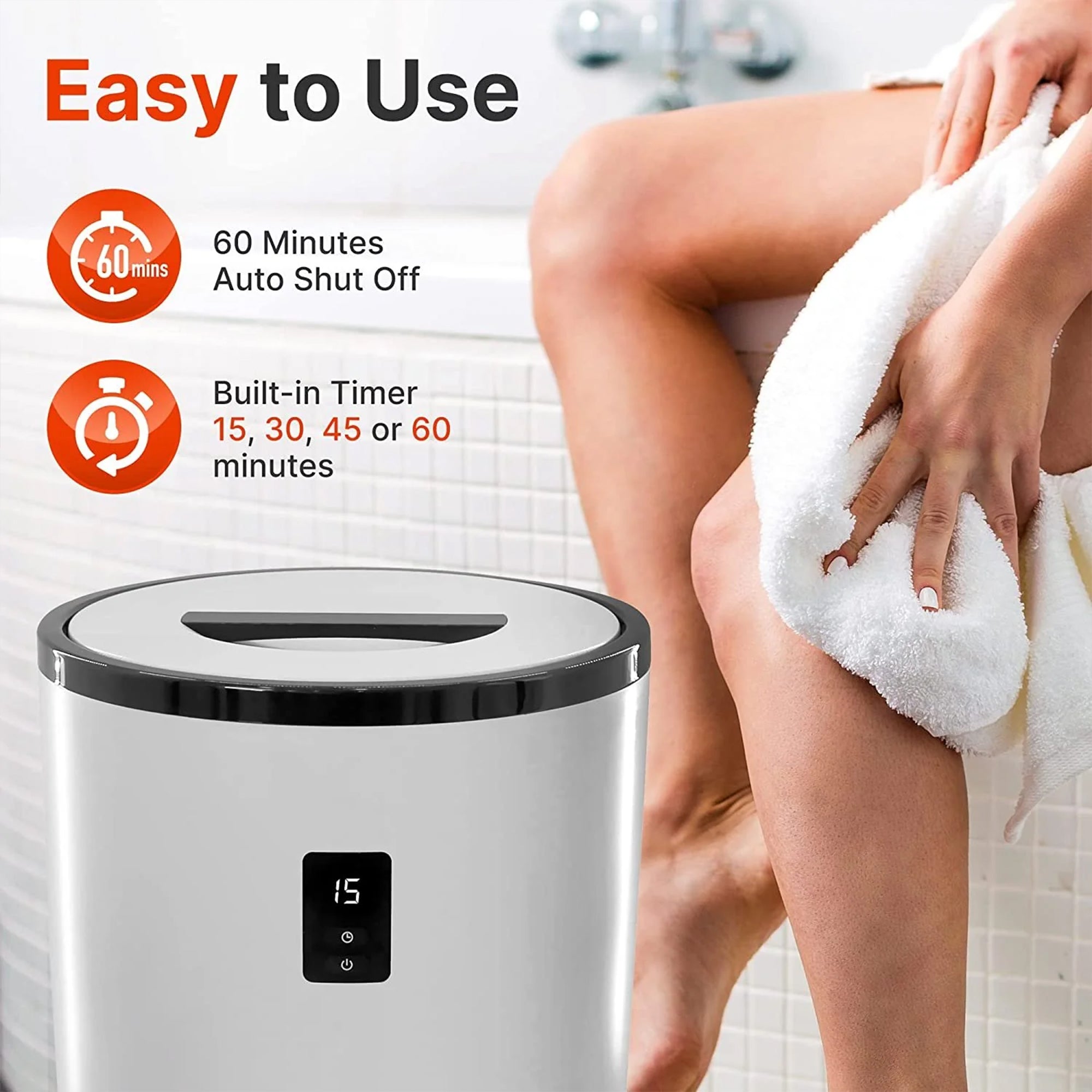Serenelife Touch Towel Warmer w/Fragrant Disc Holder & LED Ring (For Parts) - VMInnovations