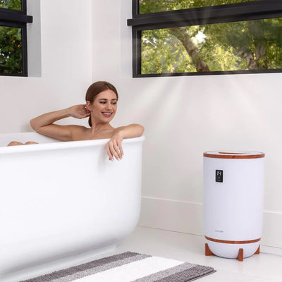 Serenelife Single Touch Towel Warmer w/Fragrant Disc Holder & LED Ring, Cherry - VMInnovations