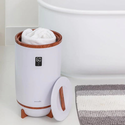 Serenelife Towel Warmer w/Fragrant Disc Holder & LED Ring, Cherry (Used) - VMInnovations