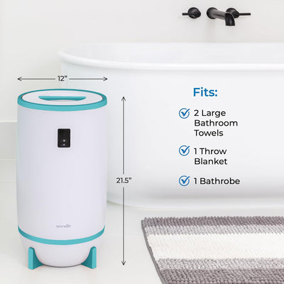 Serenelife Touch Towel Warmer w/Fragrant Disc Holder & LED Ring, Blue (Used) - VMInnovations