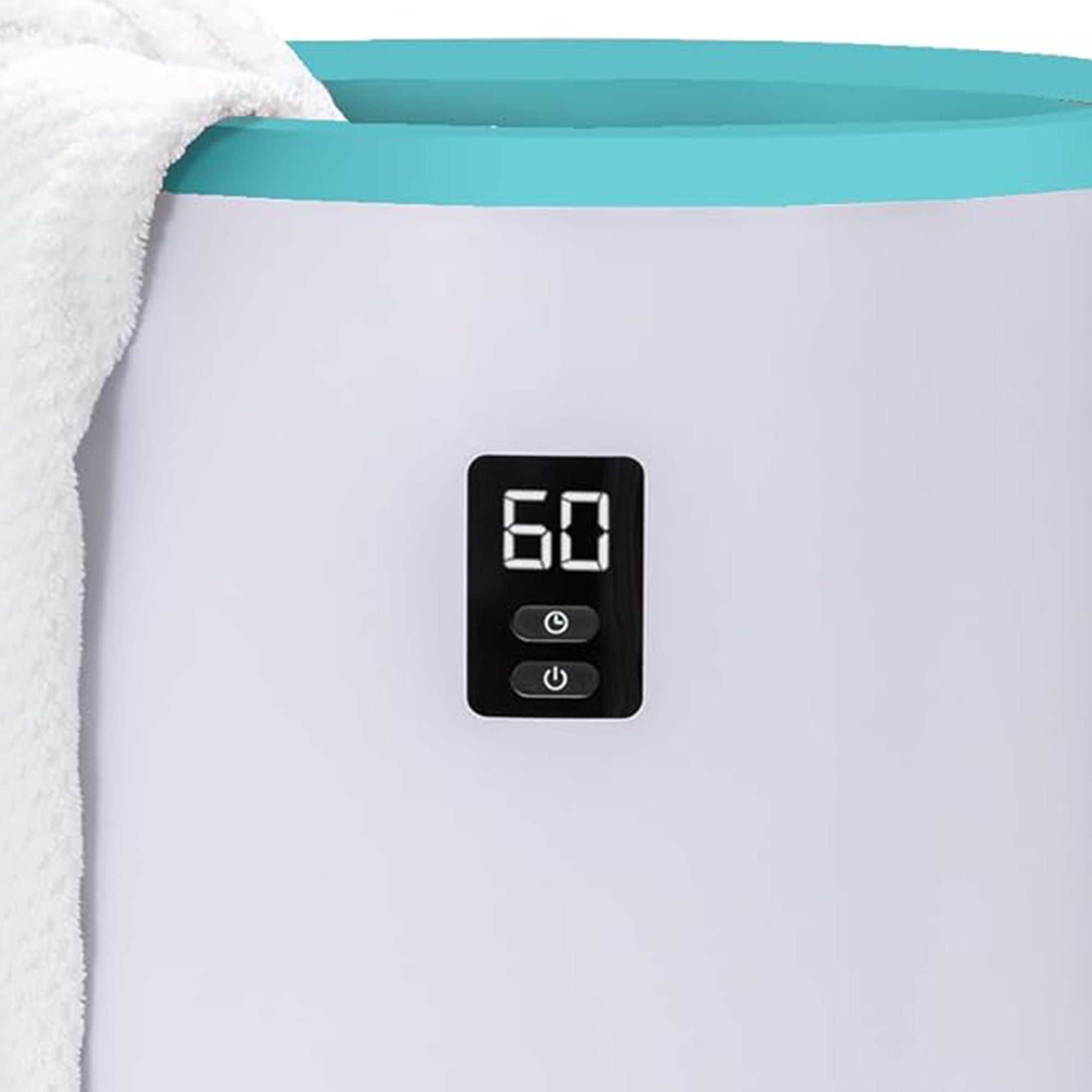 Serenelife Touch Towel Warmer w/Fragrant Disc Holder & LED Ring, Blue (Open Box) - VMInnovations