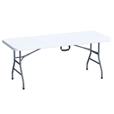 Peakform Compact Folding Banquet Table for Indoor or Outdoor Use, 6 Foot, White