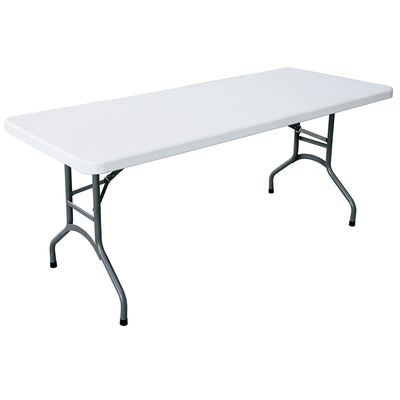 Peakform Compact Folding Banquet Table for Indoor or Outdoor Use, 6 Foot, White