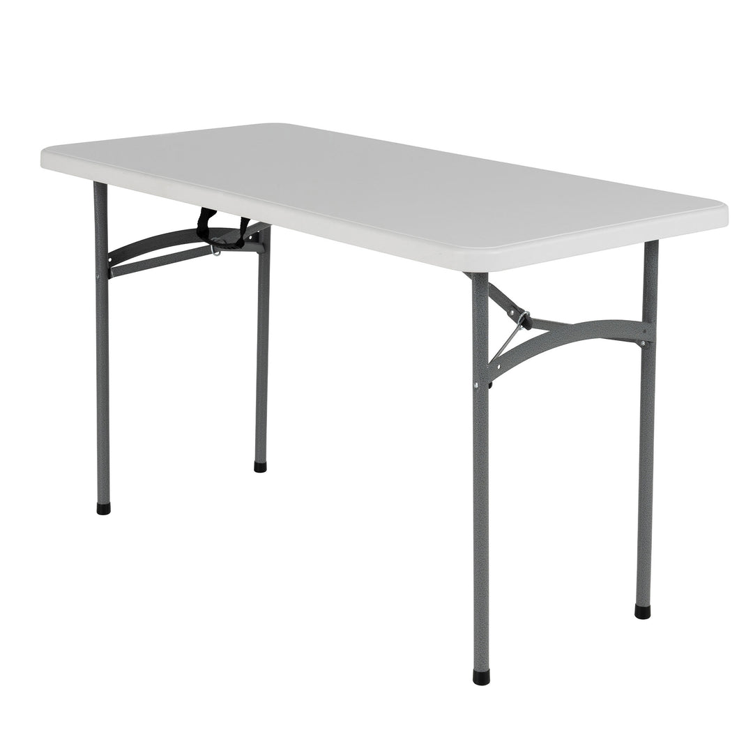 Peakform Compact Indoor or Outdoor Folding Banquet Table, 4 Foot, White