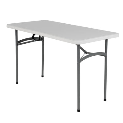 Peakform Compact Indoor or Outdoor Folding Banquet Table, 4 Foot, White - VMInnovations