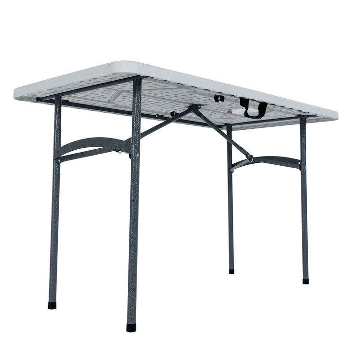 Peakform Compact Indoor or Outdoor Folding Banquet Table, 4 Foot, White