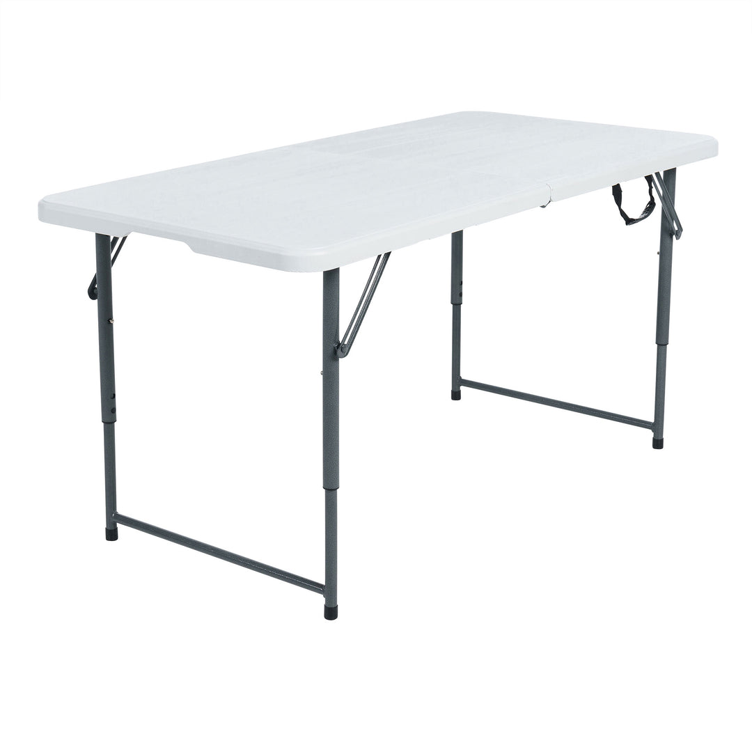 Peakform Fold In Half Banquet Table for Indoor Outdoor Use, 4 Ft,White(Open Box)