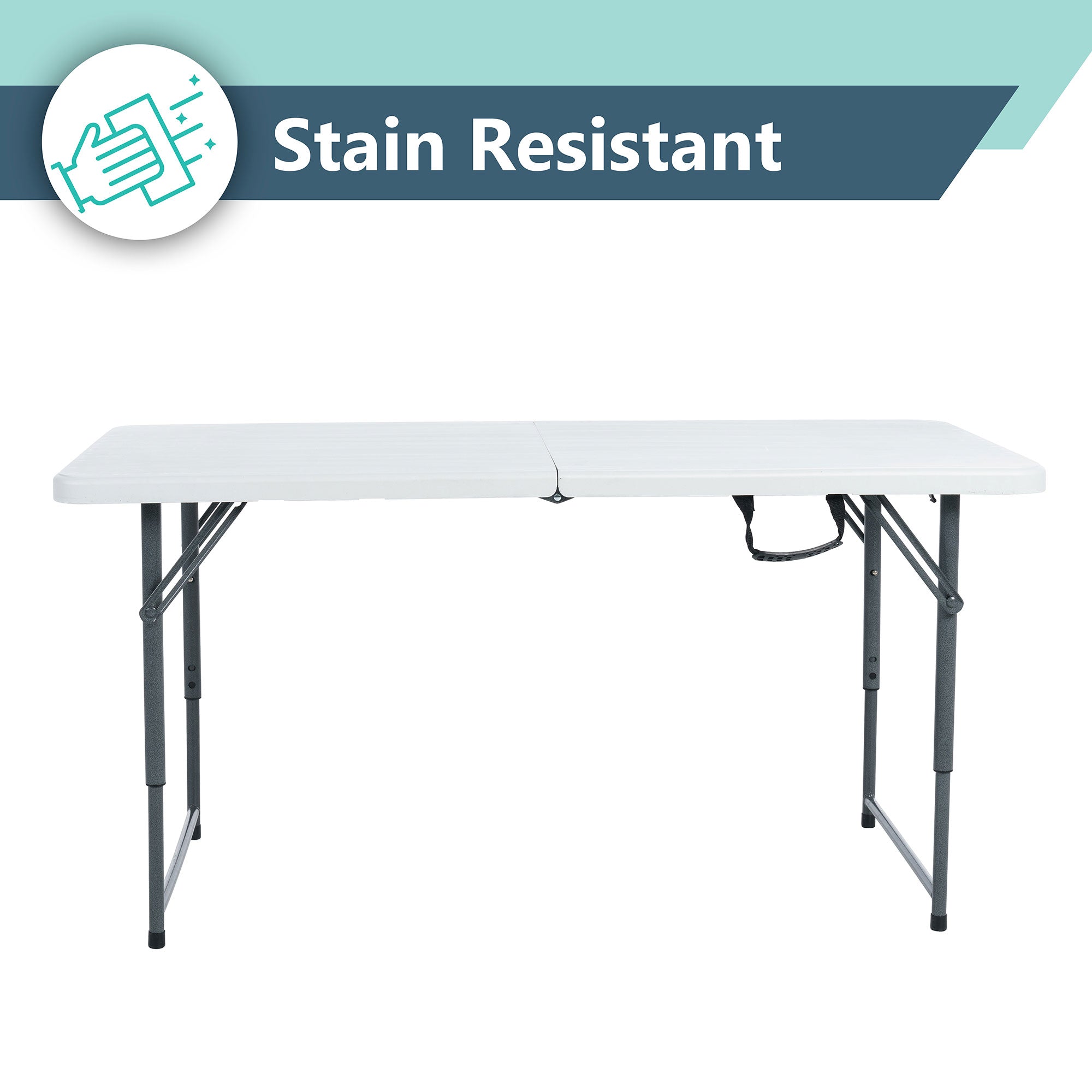 Peakform Compact Banquet Table for Indoor Outdoor Use, 4 Ft, White (Used) - VMInnovations
