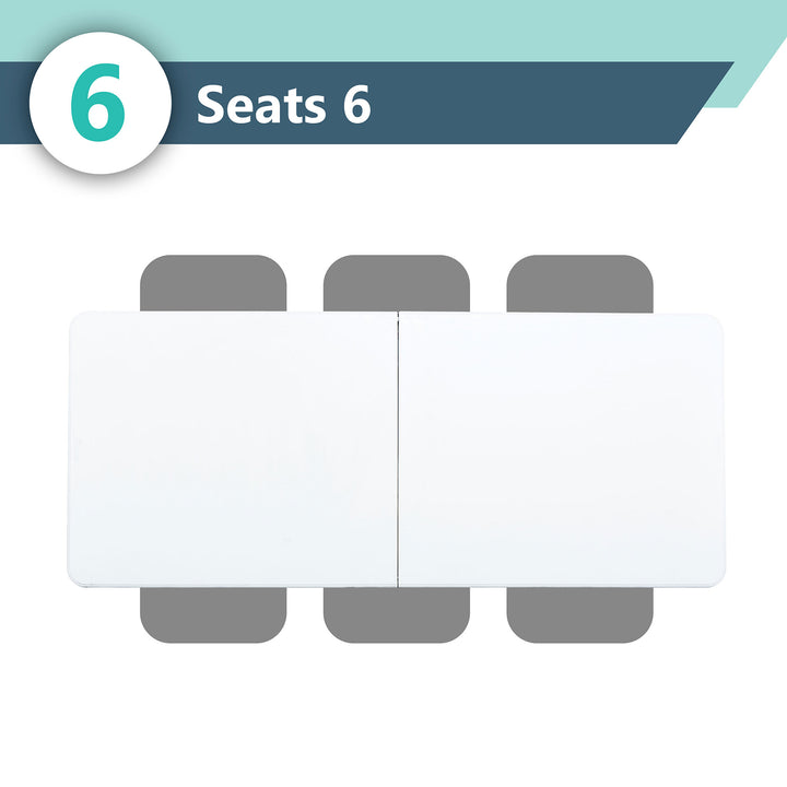 Peakform Fold In Half Banquet Table for Indoor Outdoor Use, 6 Ft,White(Open Box) - VMInnovations