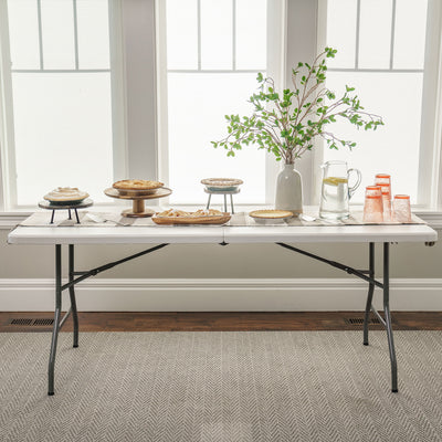 Peakform Compact Banquet Table for Indoor/Outdoor Use, 6 Ft, White (Used) - VMInnovations