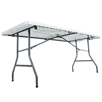 Peakform Fold In Half Banquet Table for Indoor Outdoor Use, 6 Ft,White(Open Box) - VMInnovations
