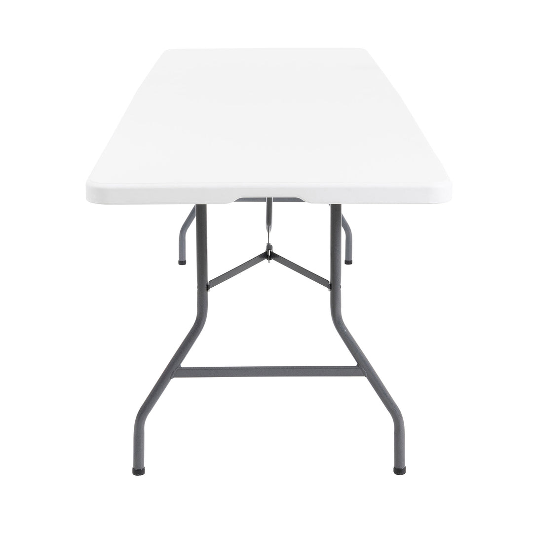 Plastic Development Group 816 8 Ft Fold In Half Folding Table, White (Open Box) - VMInnovations