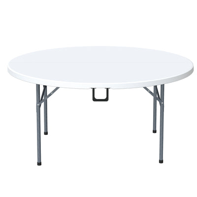Peakform Round Folding Banquet Table for Indoor or Outdoor Use, 60 Inch, White