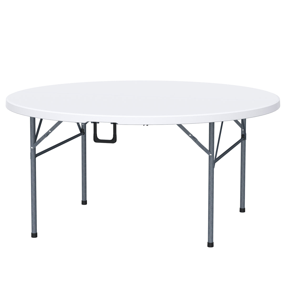 Peakform Round Folding Banquet Table for Indoor or Outdoor Use, 60 Inch, White
