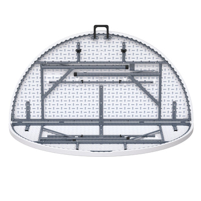 Peakform Round Folding Banquet Table for Indoor or Outdoor Use, 60 Inch, White