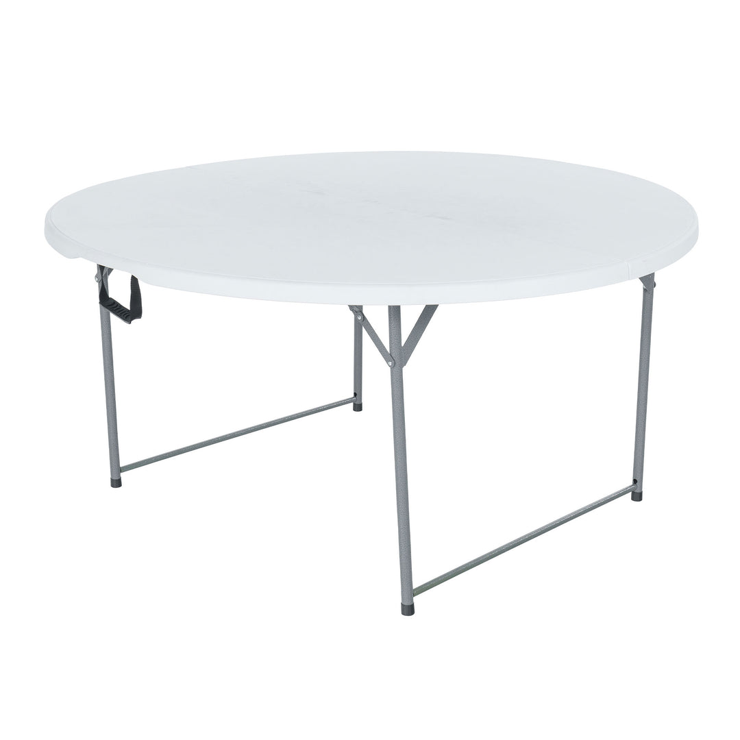 Peakform Round Folding Banquet Table for Indoor or Outdoor Use, 60 Inch, White