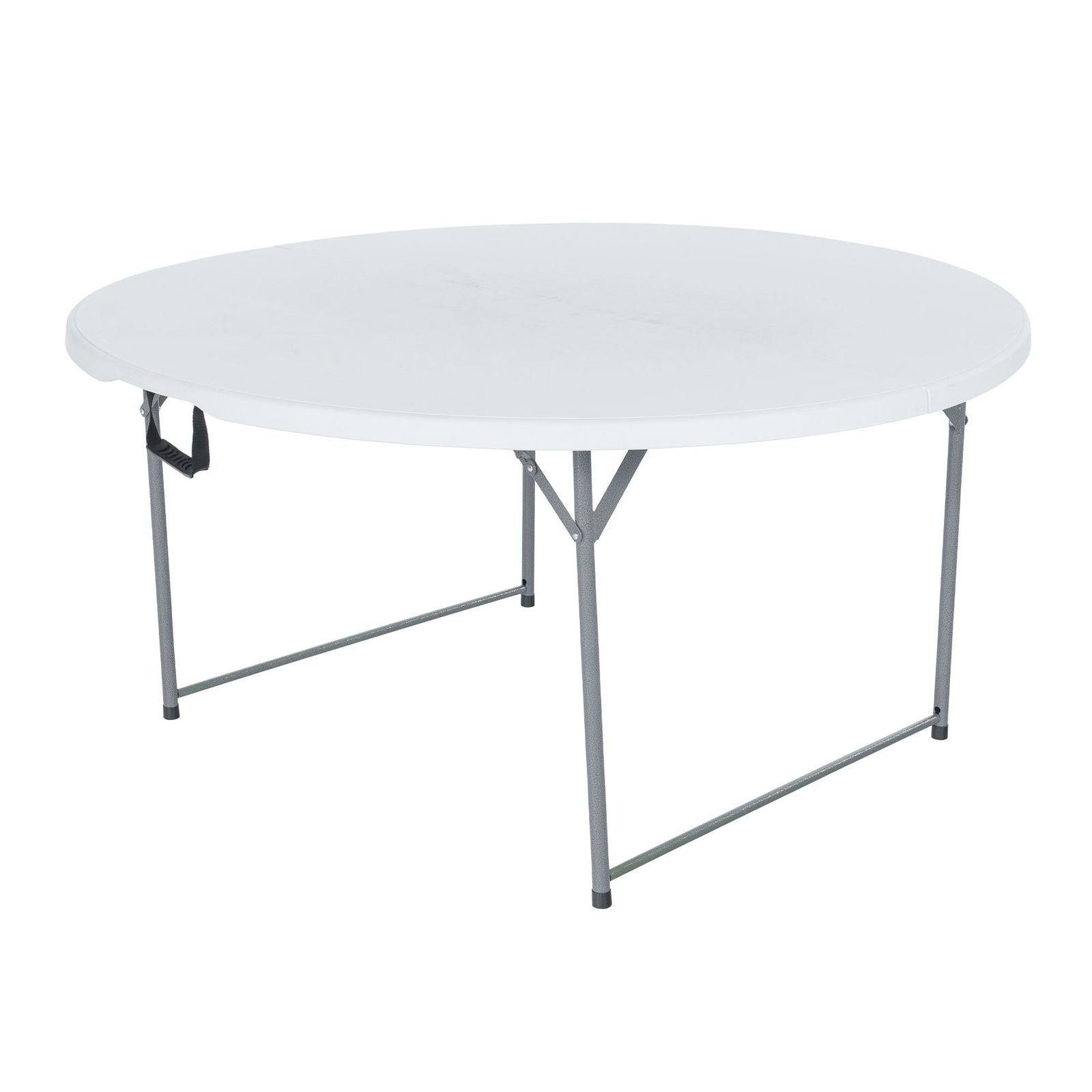 Peakform Round Folding Table for Indoor or Outdoor Use, 60", White (Open Box) - VMInnovations