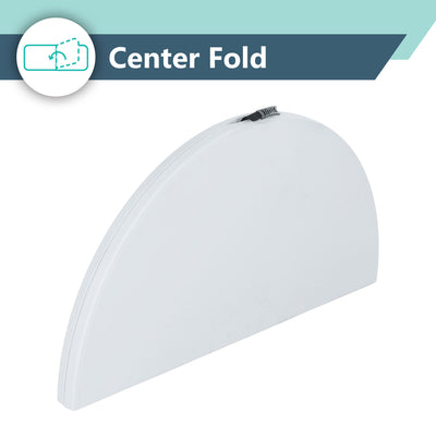 Peakform Round Folding Banquet Table for Indoor or Outdoor Use, 60 Inch, White - VMInnovations