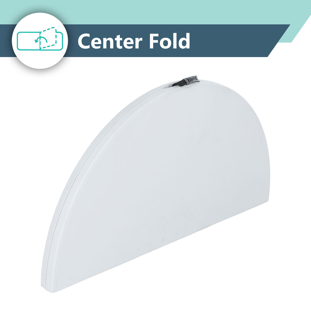 Peakform Round Folding Table for Indoor or Outdoor Use, 60", White (Open Box) - VMInnovations