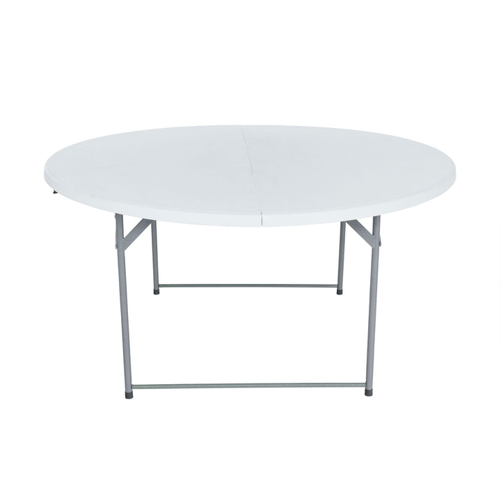 Peakform Round Folding Banquet Table for Indoor or Outdoor Use, 60 Inch, White