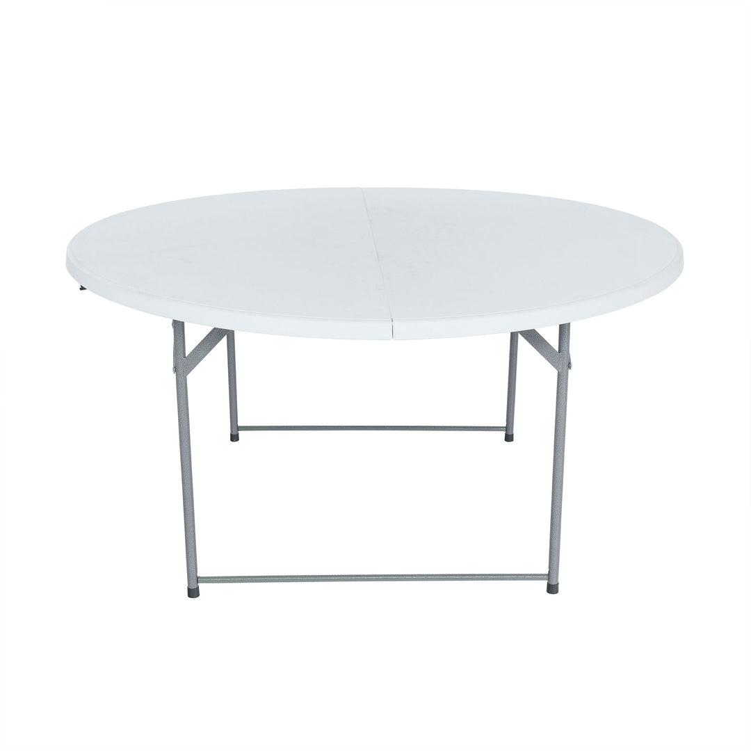 Peakform Round Folding Table for Indoor or Outdoor Use, 60", White (Open Box) - VMInnovations