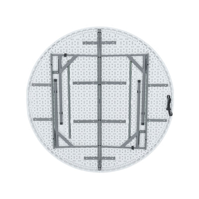 Peakform Round Folding Banquet Table for Indoor or Outdoor Use, 60 Inch, White - VMInnovations