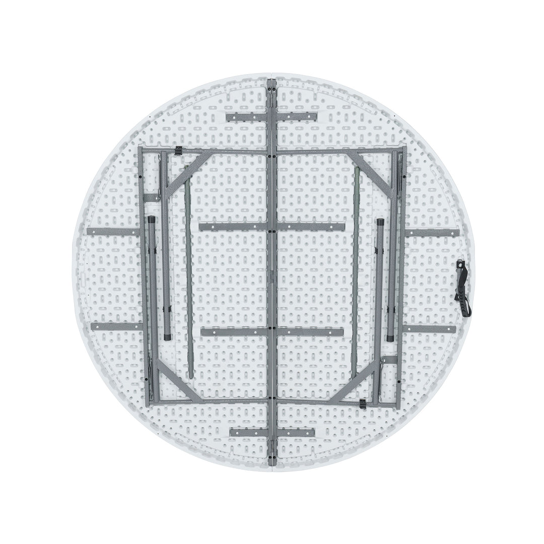 Peakform Round Folding Table for Indoor or Outdoor Use, 60", White (Open Box) - VMInnovations