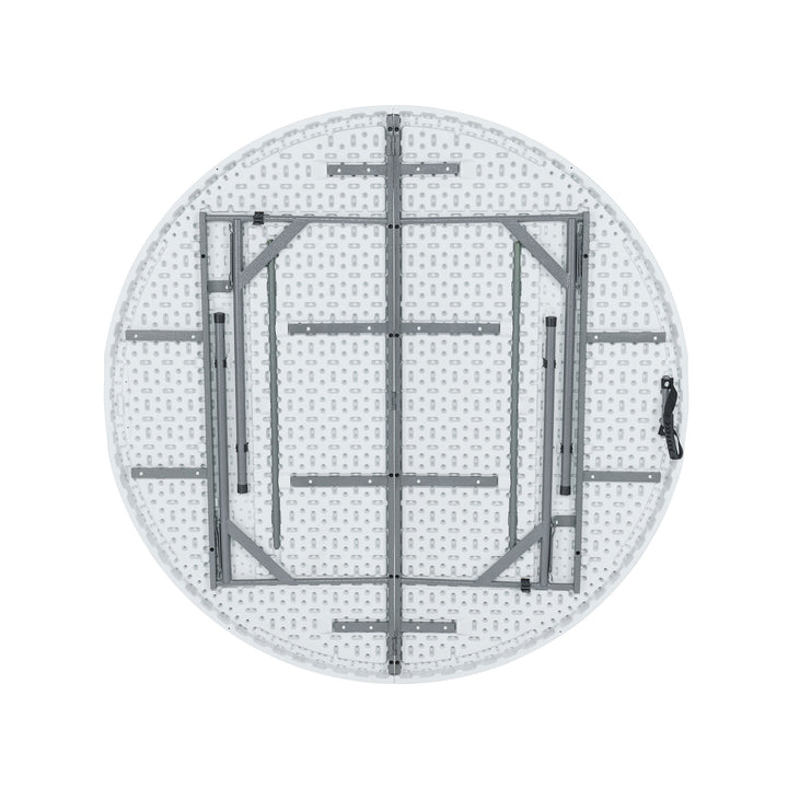 Peakform Round Folding Table for Indoor or Outdoor Use, 60", White (Open Box) - VMInnovations