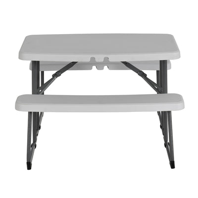 Peakform 37.8" Rectangular Folding Picnic Table Bench Seating, White (Open Box)