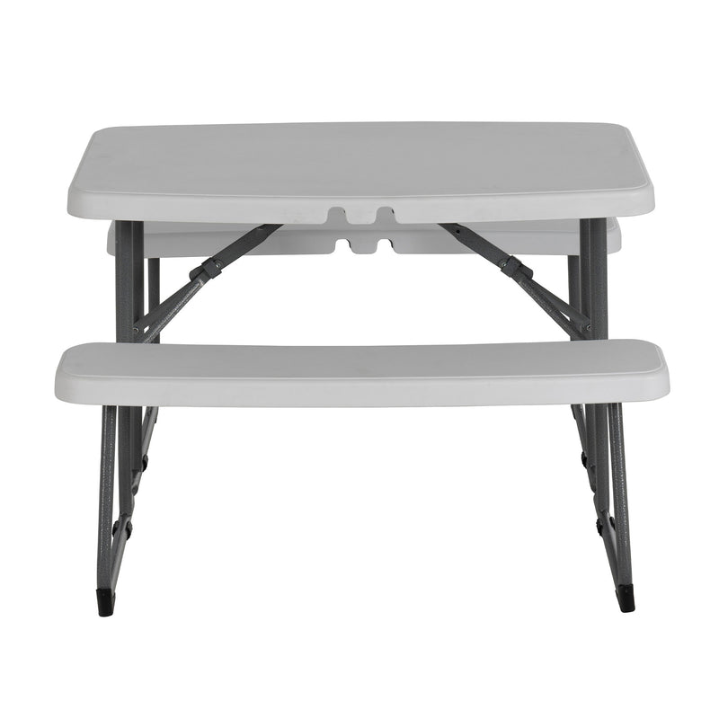 Peakform 37.8" Rectangular Folding Picnic Table Bench Seating, White (Open Box)