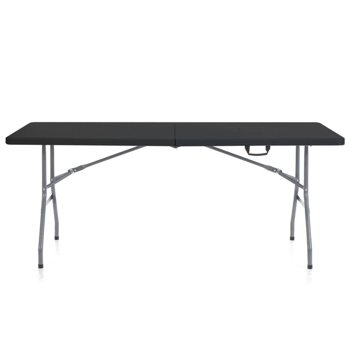 Peakform Compact Fold Banquet Table for Indoor Outdoor Use, 6 Ft, Black (Used)