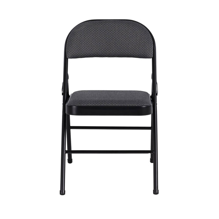 Peakform Vinyl Padded Chair w/Comfortable Seat Cushion, 4pk, Black (Open Box)