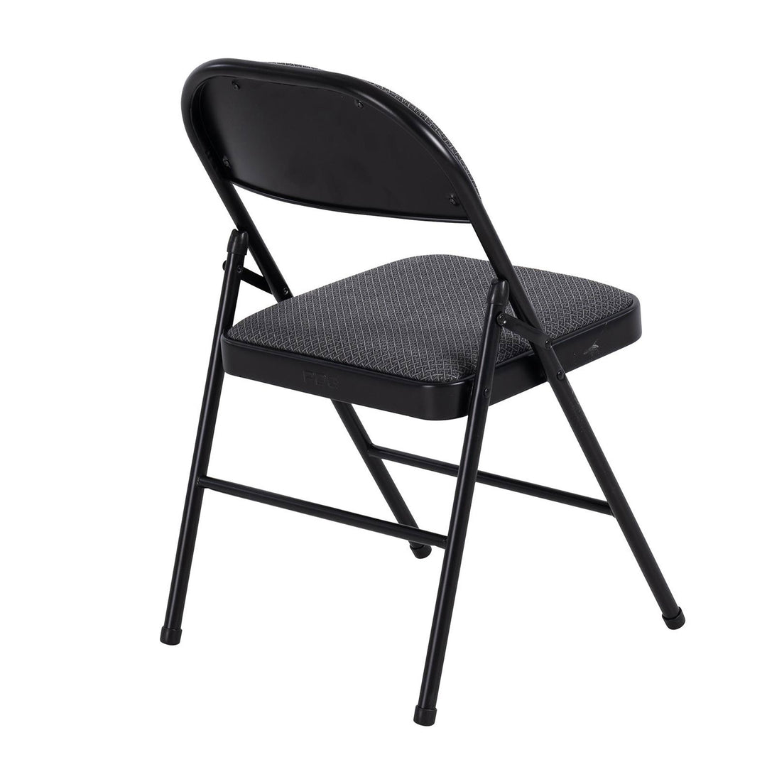 Peakform Vinyl Padded Chair w/Comfortable Seat Cushion, 4pk, Black (Open Box) - VMInnovations