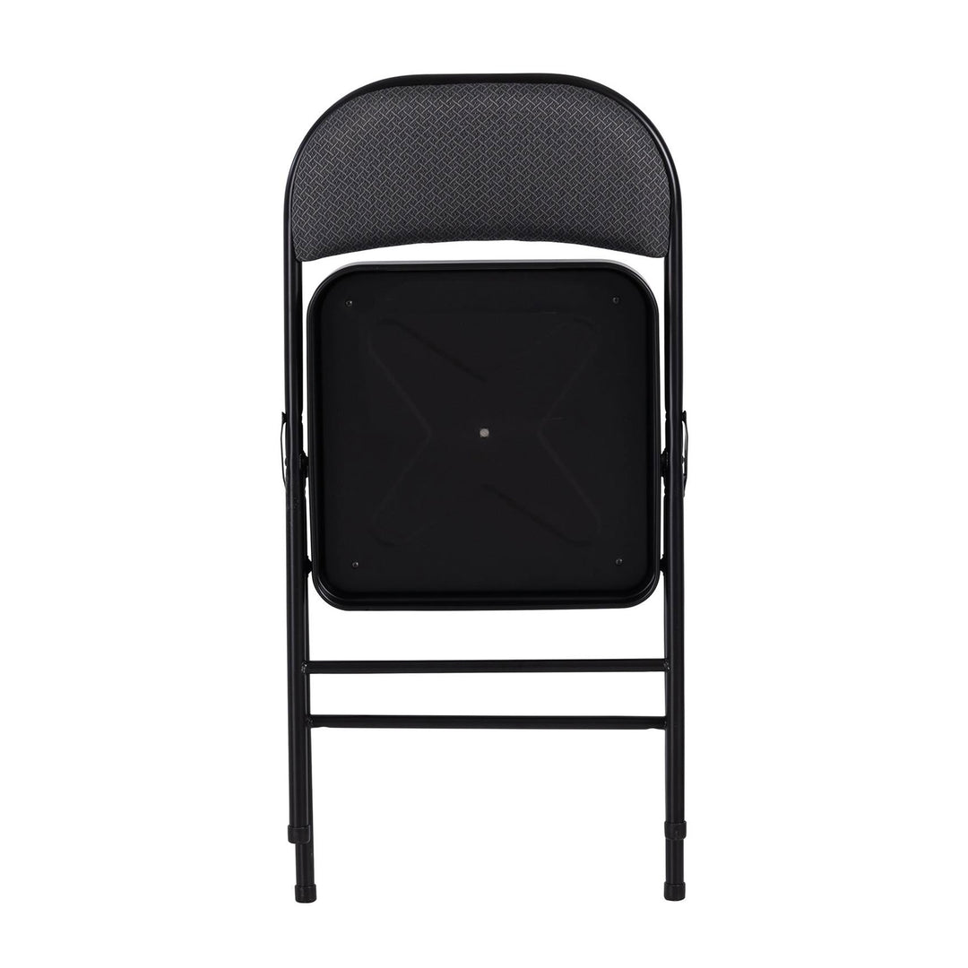 Peakform Vinyl Padded Chair w/Comfortable Seat Cushion, 4pk, Black (Open Box) - VMInnovations