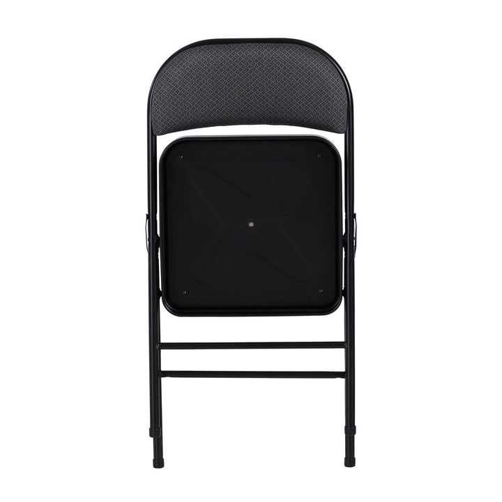Peakform Vinyl Padded Chair w/Comfortable Seat Cushion, 4pk, Black (Open Box) - VMInnovations
