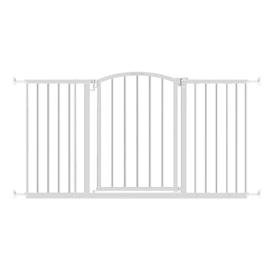 Ingenuity Deluxe Metal Extra Tall Walk Through Arch Dog Gate, White (Open Box)