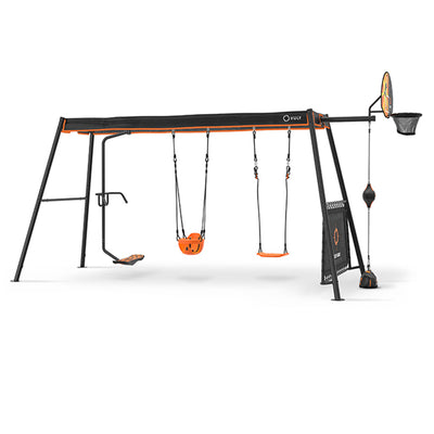 Vuly Large 360 Pro Max Backyard Swing Set Outdoor Kids Jungle Gym w/ Shade Cover