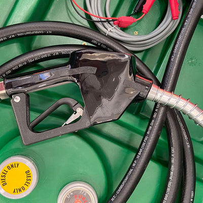 AM-TANK 116 Gal Portable Diesel Tank w/ Electric Transfer Pump & Storage, Green - VMInnovations