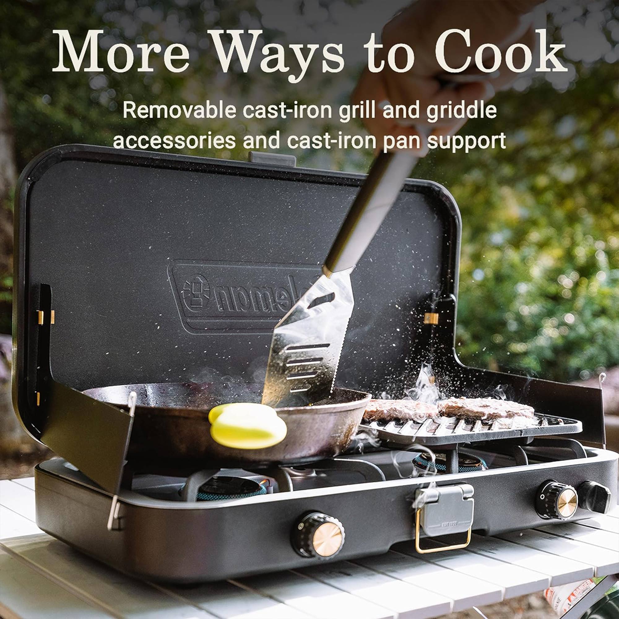Coleman 1900 Collection 3 in 1 Propane Stove w/Handle and Carry Case (Open Box) - VMInnovations