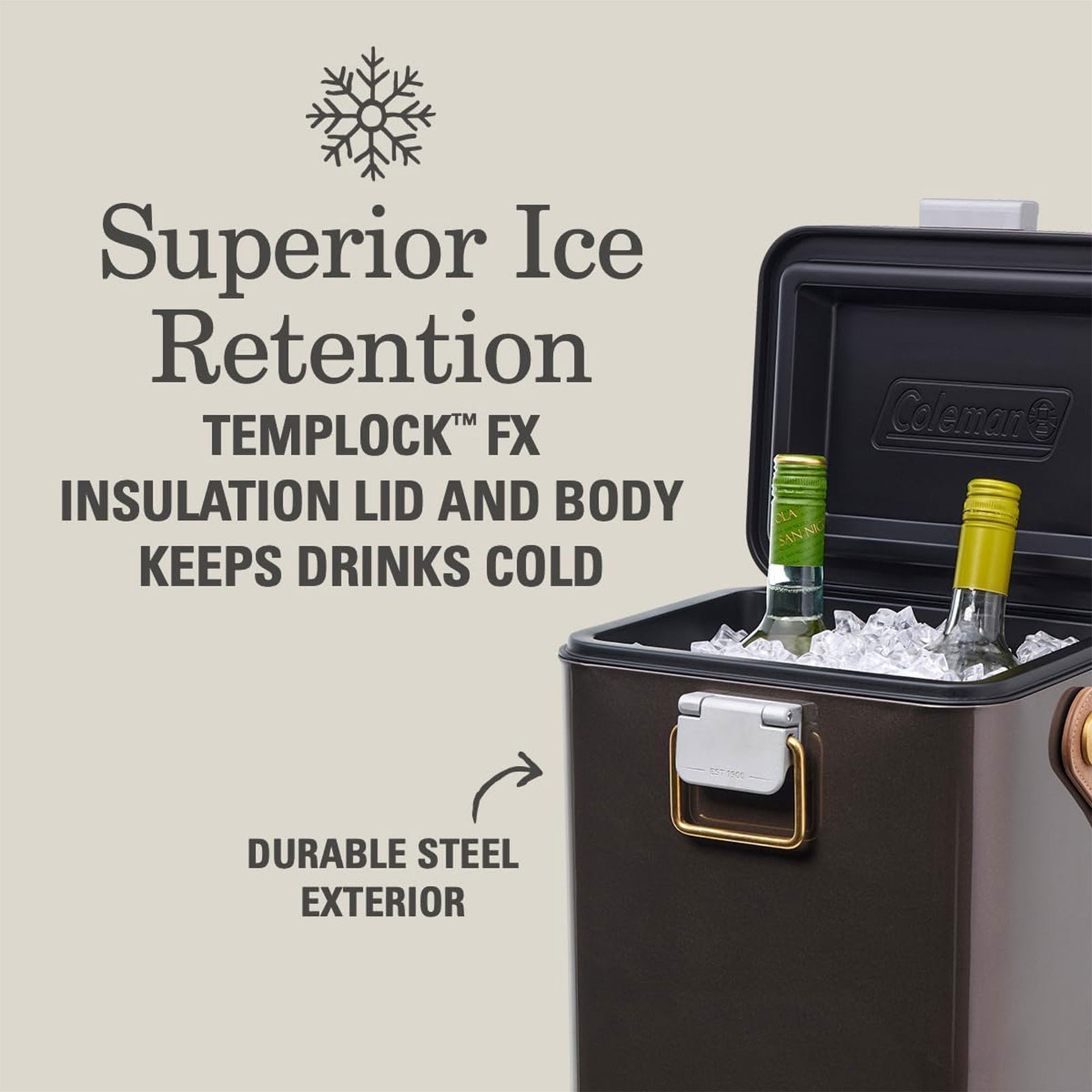 Coleman 11 Qt Steel Belted Cooler w/ TempLock FX Insulation Lid (Open Box) - VMInnovations