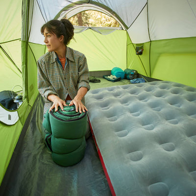 Coleman Bay Cold Weather Sleeping Bag w/ZipPlow & Thermolock, Green (Open Box) - VMInnovations