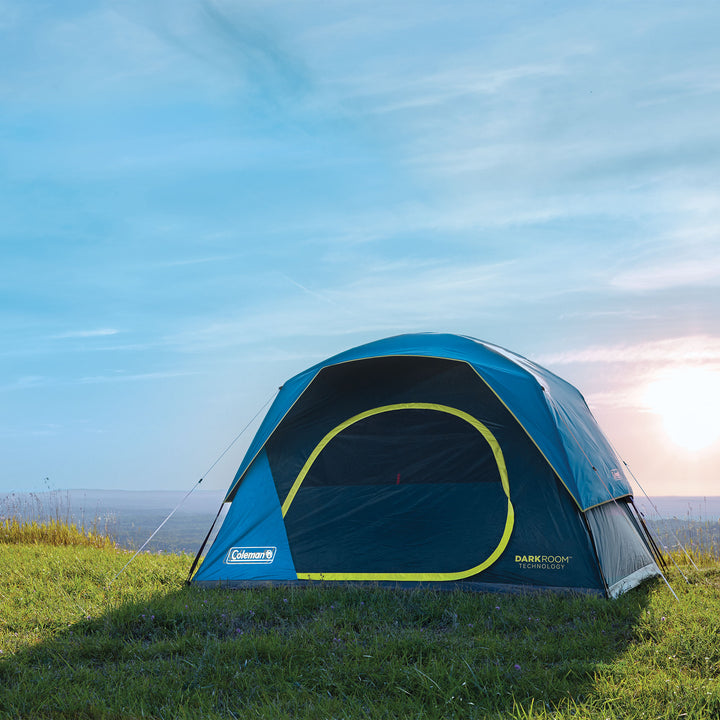 Coleman Skydome 6 Person Camping Tent with Dark Room Technology, Multicolor - VMInnovations